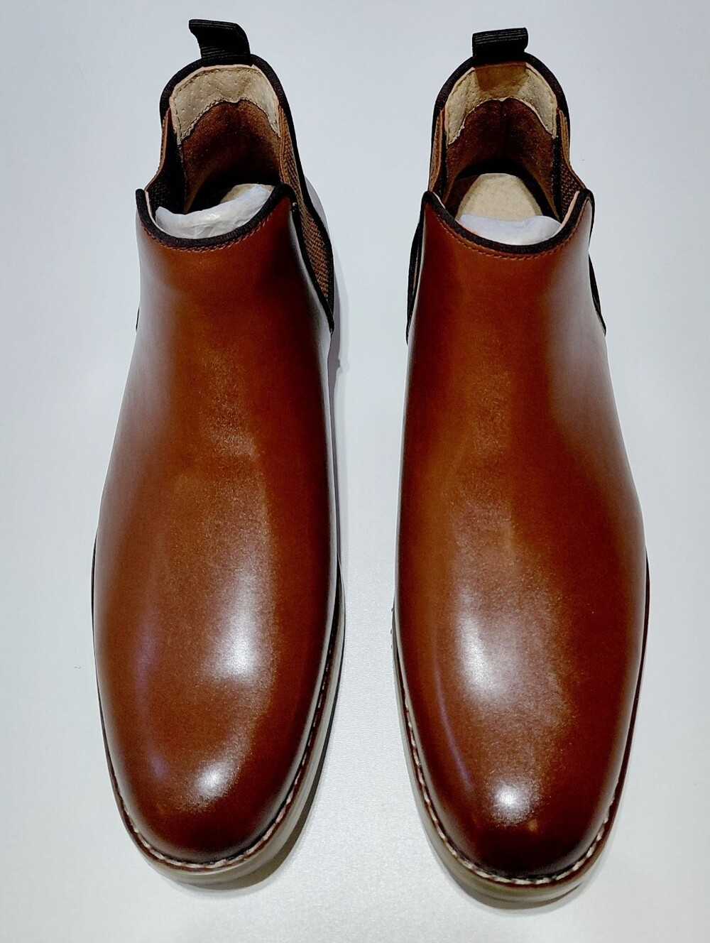 CESTFINI Men's Brown  Chelsea Slip-On Oxford Ankle  Boots Size 7